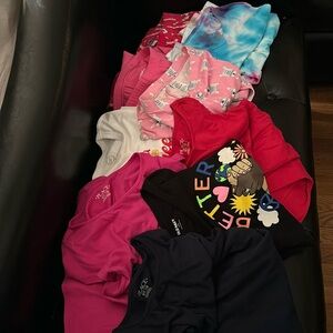 Girls dresses, leggings, shirts bundle. All size 7-8. Various brands.